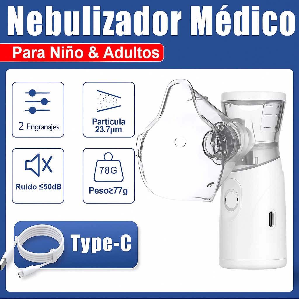 AirVita™ – Nebulizador Compacto para Uso Diario y en Viajes