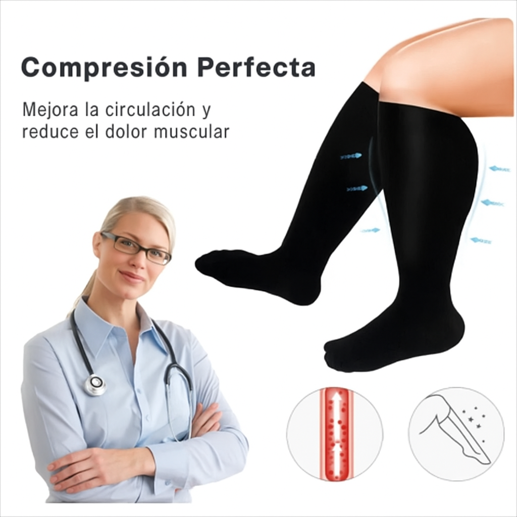 Flexi Compresión Plus – Máximo confort para pantorrillas grandes (hasta 7XL)