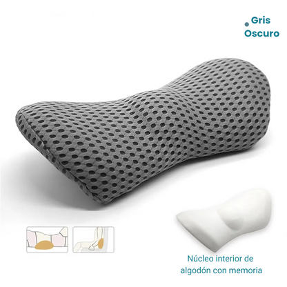 Cojín de apoyo lumbar con funda de almohada