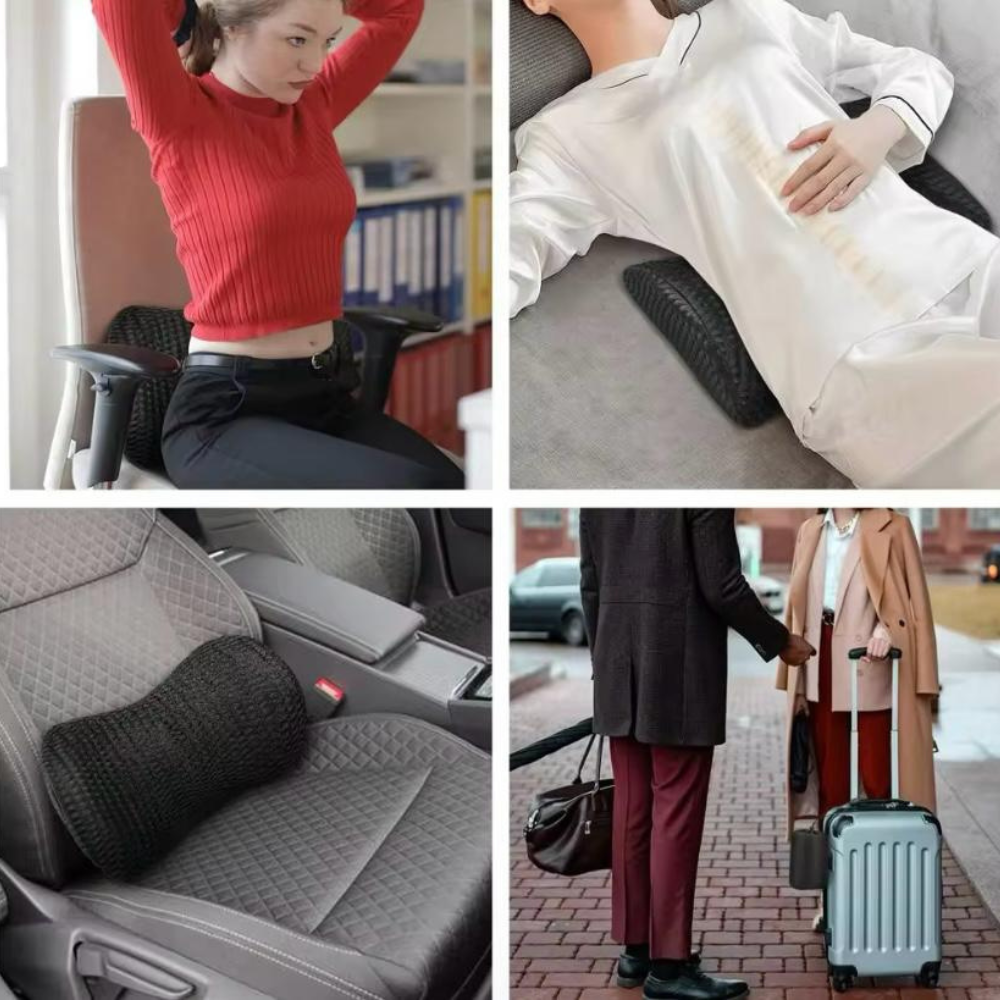 Cojín de apoyo lumbar con funda de almohada