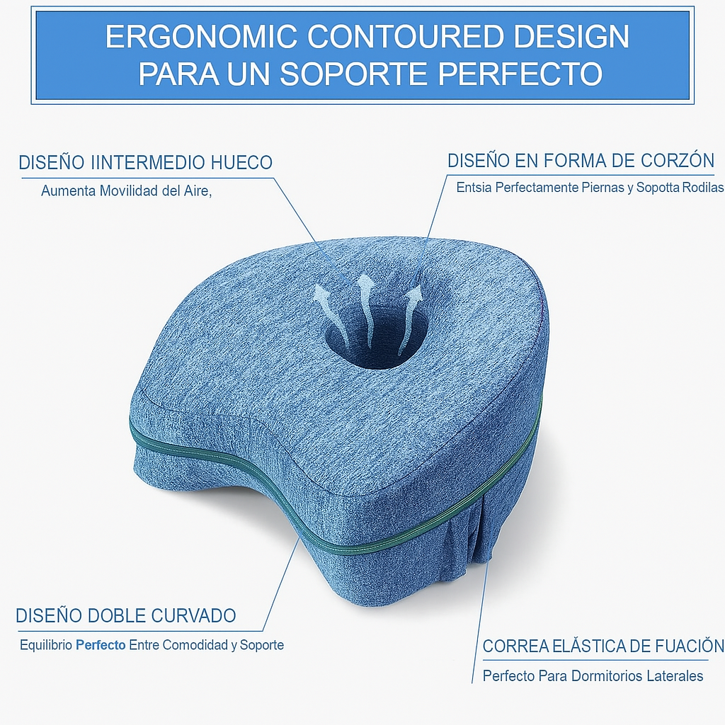 Durmelle – Almohada Ortopédica de Apoyo para Piernas y Columna